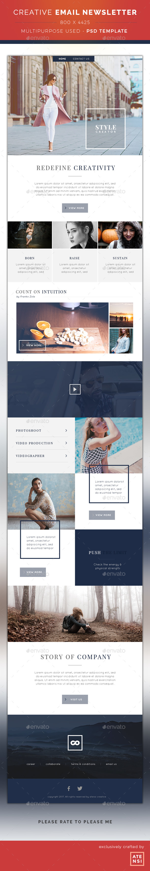 Creative Email Newsletter - E-newsletters Web Elements