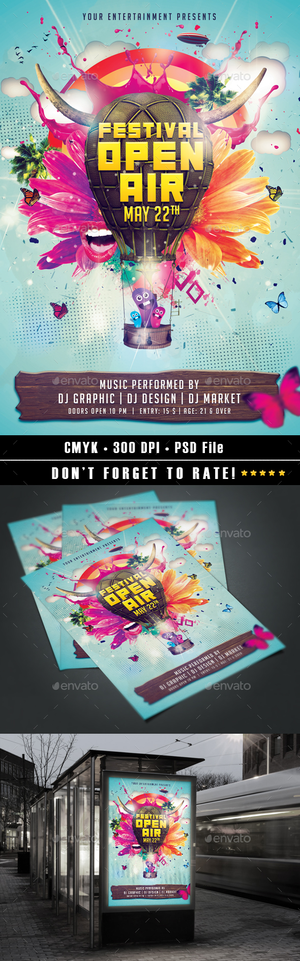 Open Air Festival - Events Flyers