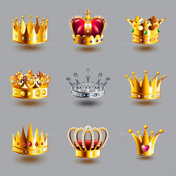 Crowns Icons Vector Set - Miscellaneous Vectors