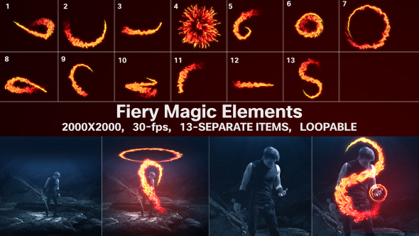 Fiery Magic Elements