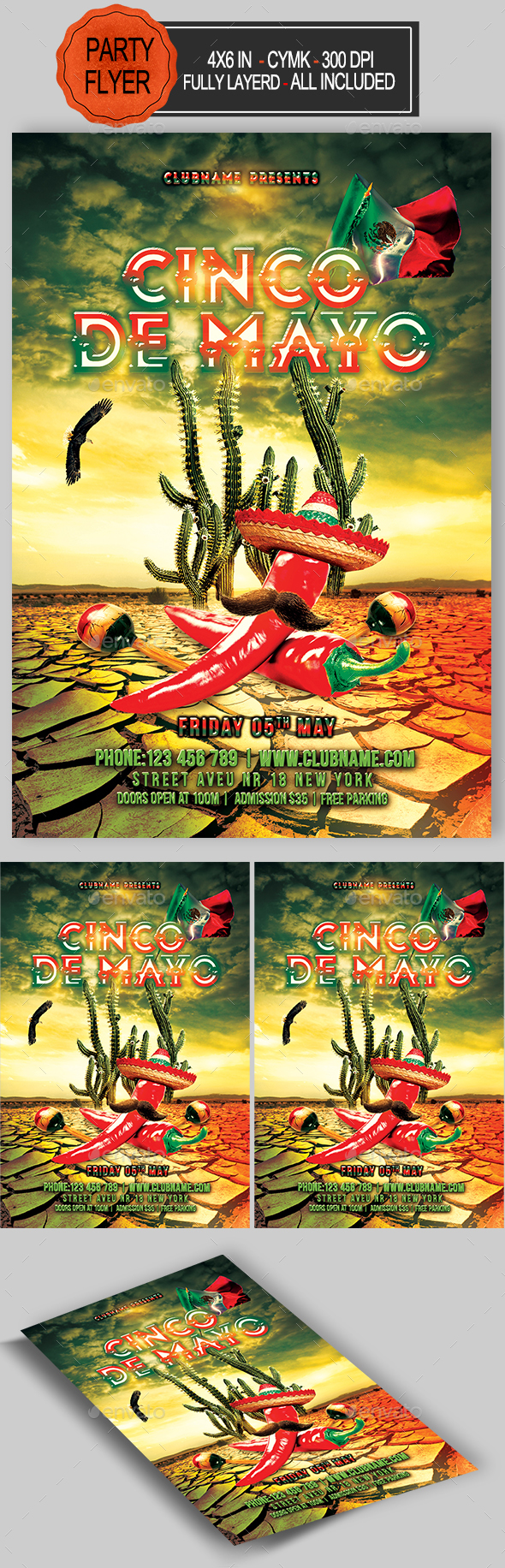 Cinco De Mayo Flyer - Holidays Events