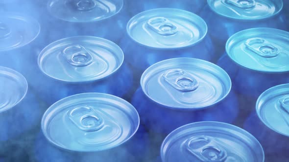 Cans Rotating In Party Lights And Smoke alt