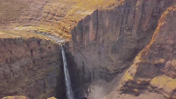 Aerial view of Maletsunyane Falls in Lesotho, Africa
