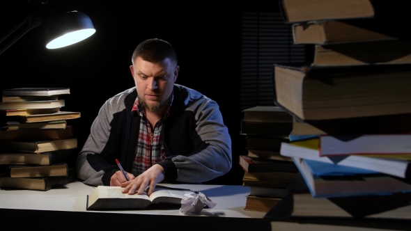 Man Leafing Through the Book and Could Not Find What He Is Looking for Rastroilas and Angry. Black alt