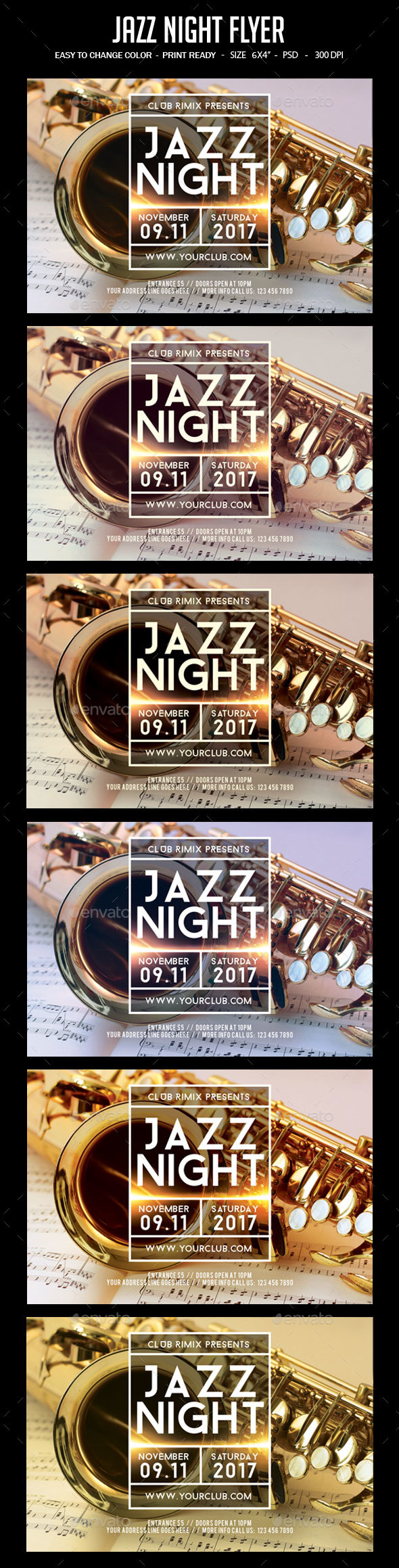 Jazz Night Flyer - Clubs & Parties Events