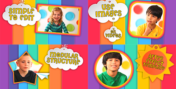 Colourful Funny Kids - VideoHive 19631796