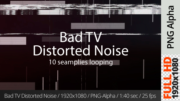 Bad TV Distorted Noise