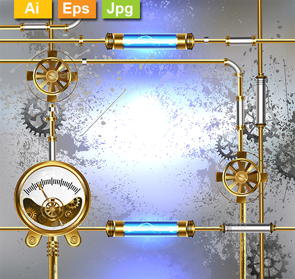 Industrial Design with Manometer - Backgrounds Decorative