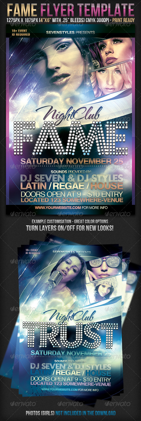 Fame Flyer Template - Clubs & Parties Events