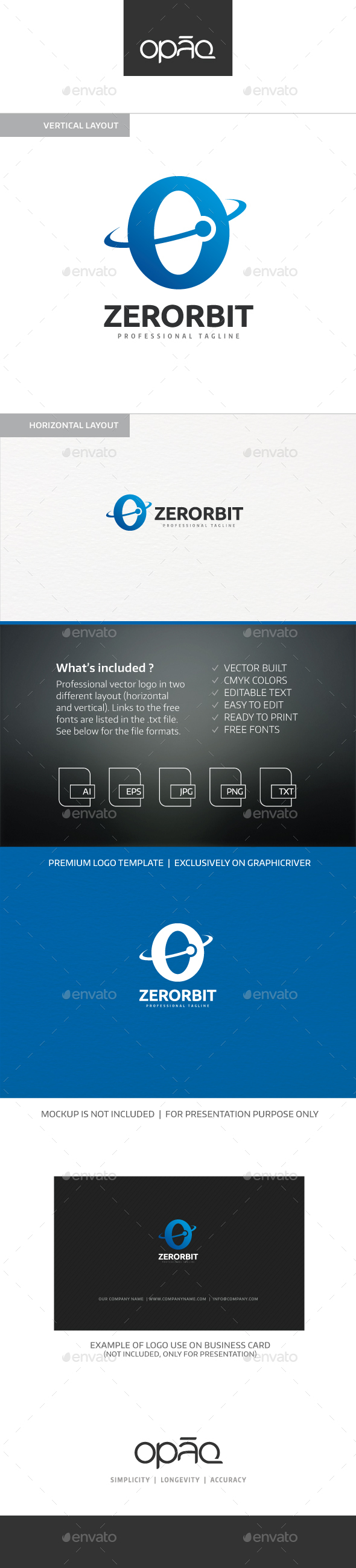 Zero Gravity Orbit Logo - Abstract Logo Templates