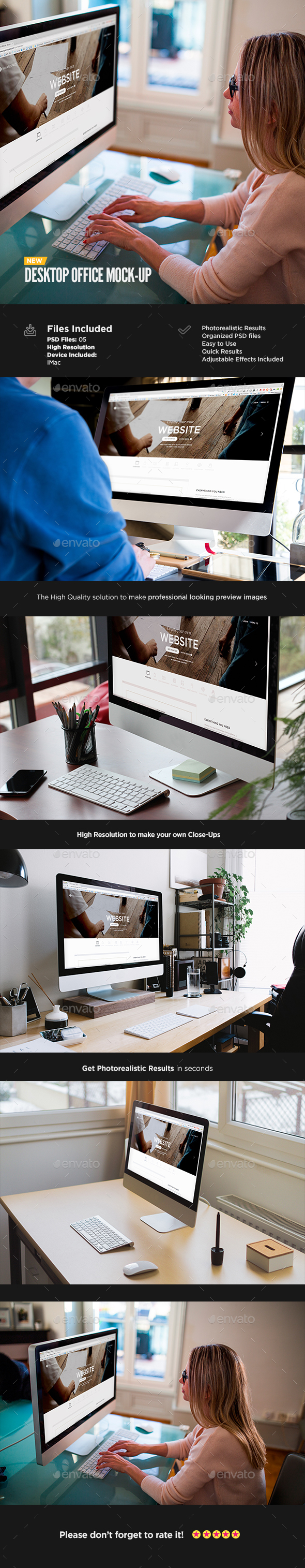 Desktop Display Mock-Up | Workspace Edition - Displays Product Mock-Ups