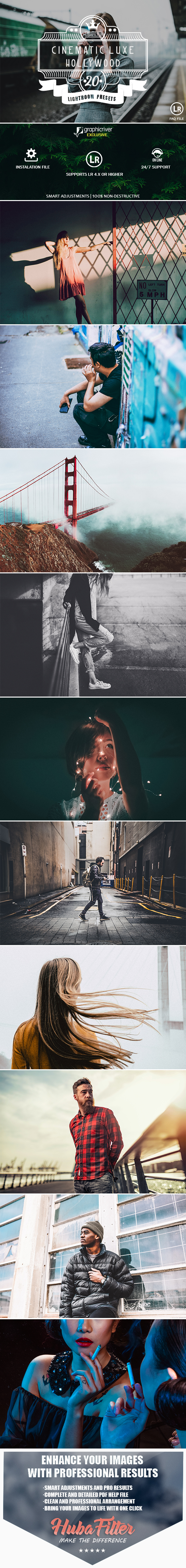 20 Cinematic Luxe Hollywood Lightroom Presets - Cinematic Lightroom Presets