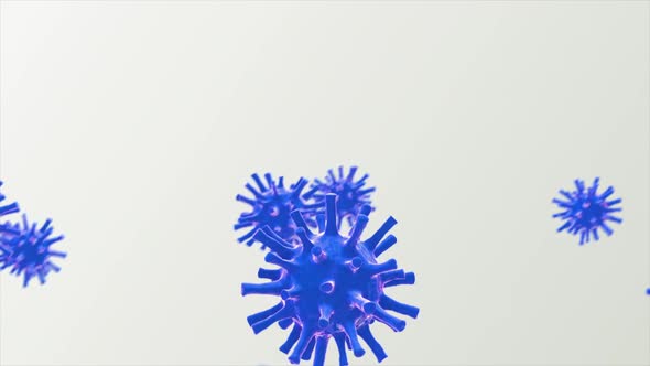 Blue Coronavirus 2019-nCoV Loopable Fly