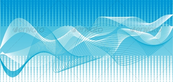 Vector blue waves background - Backgrounds Decorative