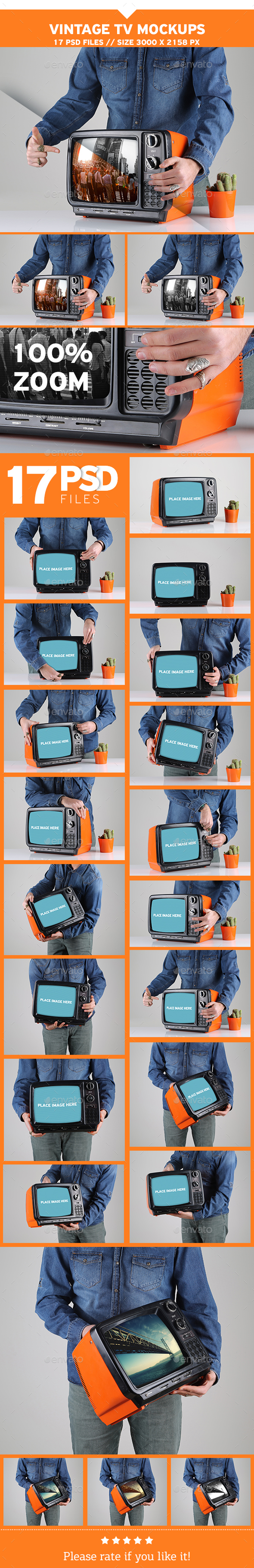Vintage TV Mockups - TV Displays