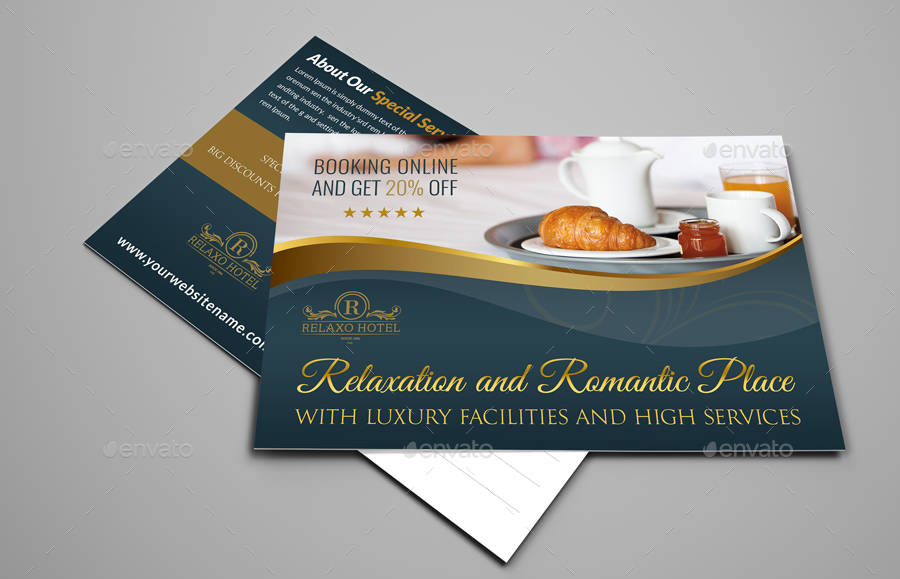 Hotel Postcard Template by OWPictures GraphicRiver