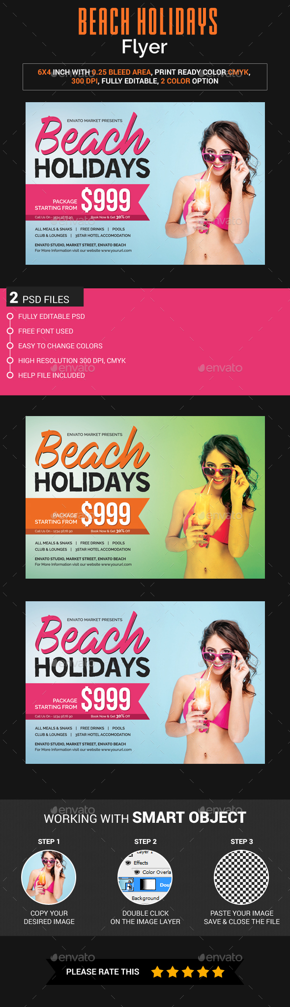Beach Holidays Flyer - Holidays Events