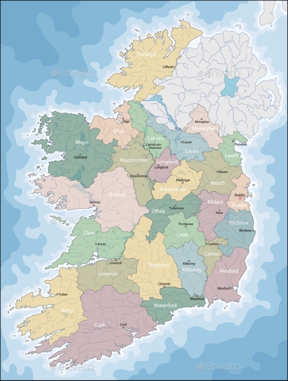Map of Ireland - Miscellaneous Vectors