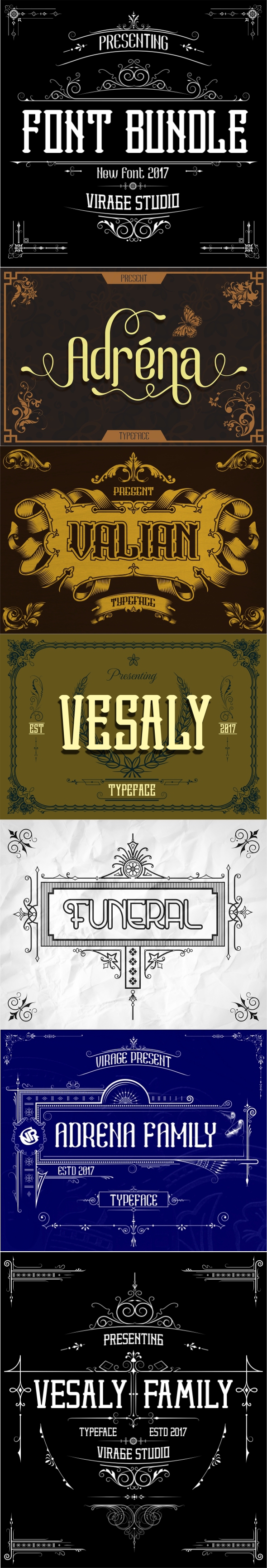 Font Bundle Decorative - Fonts