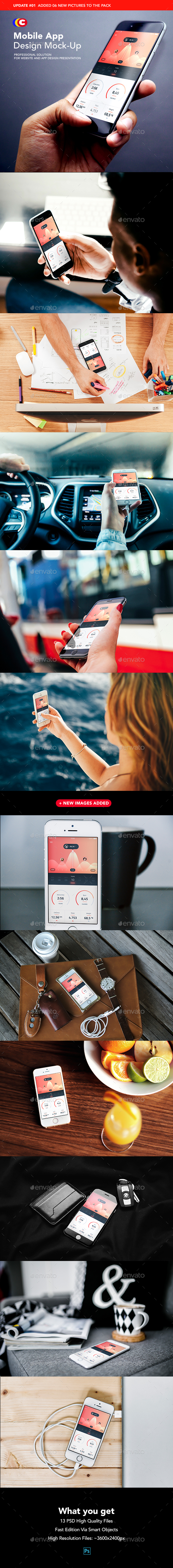 Holding Phone Device Mobile App MockUp - Mobile Displays