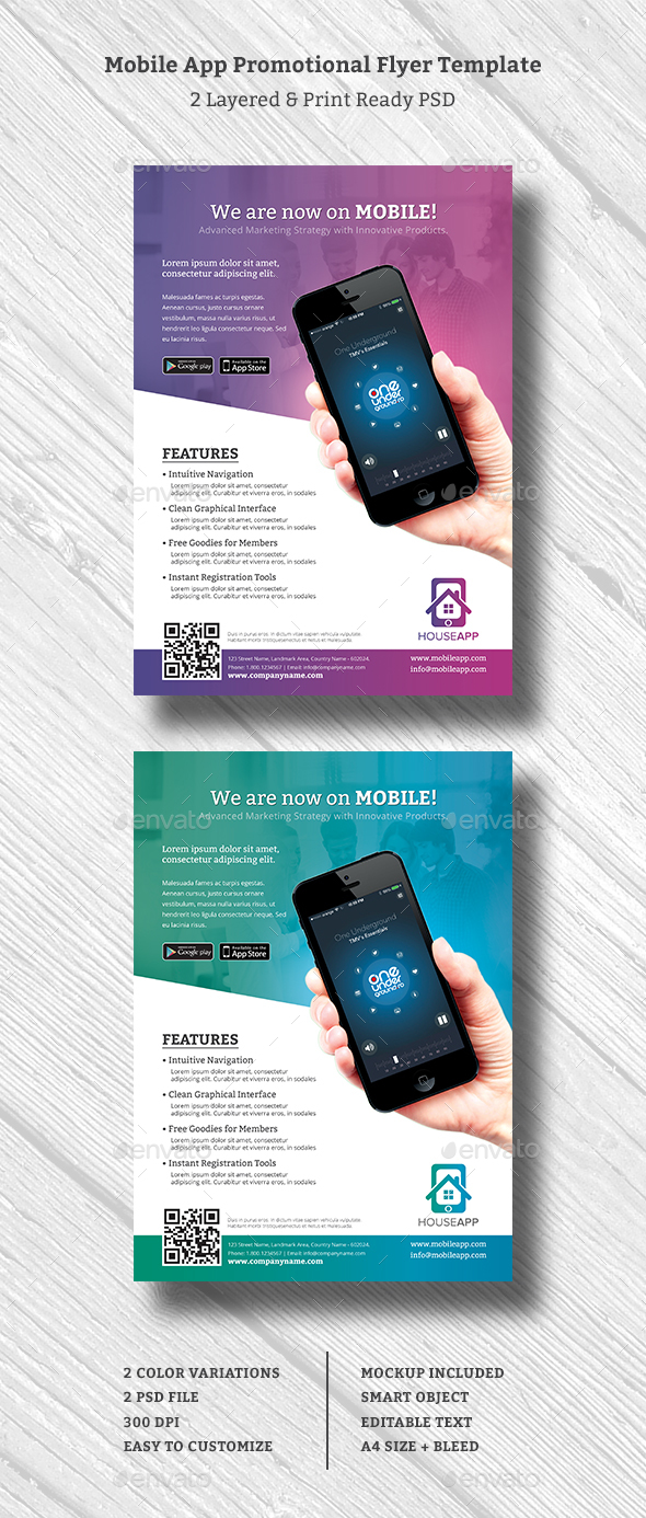 Mobile App Promotional Flyer - Commerce Flyers