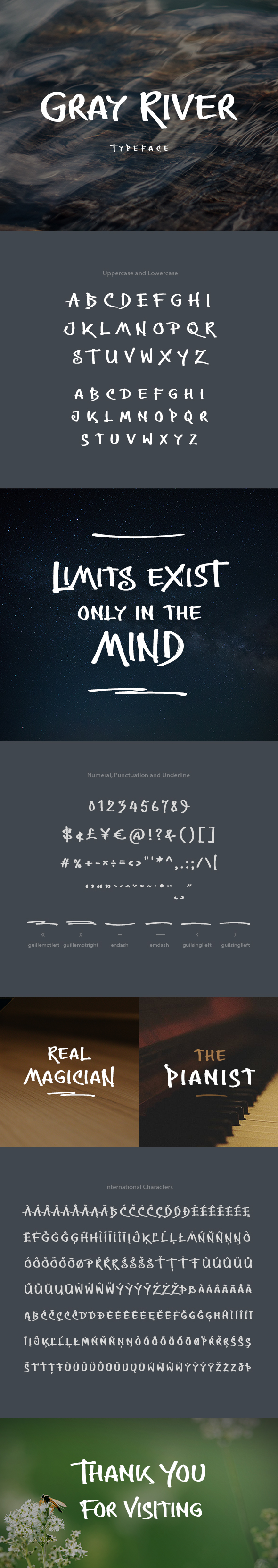 Gray River Font - Hand-writing Script