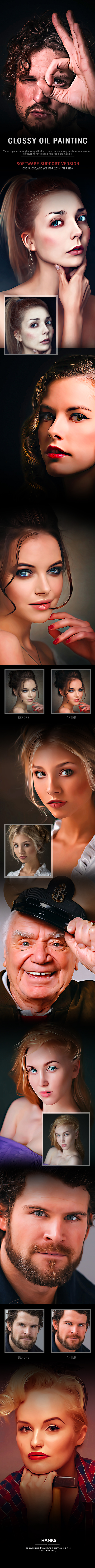 Glossy Oil Painting - Photo Effects Actions