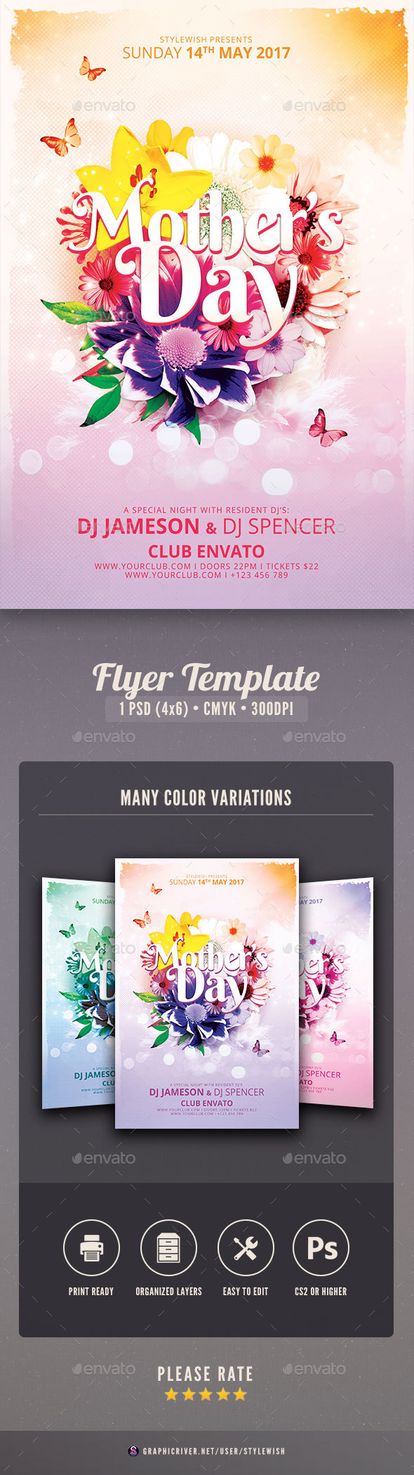 Mother's Day Flyer - Clubs & Parties Events