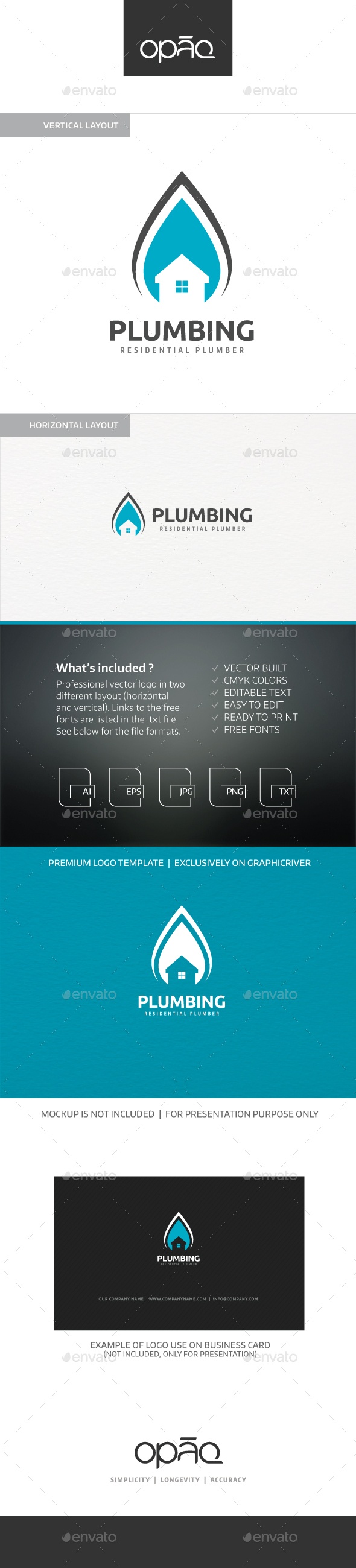 Residential Plumber Logo - Symbols Logo Templates