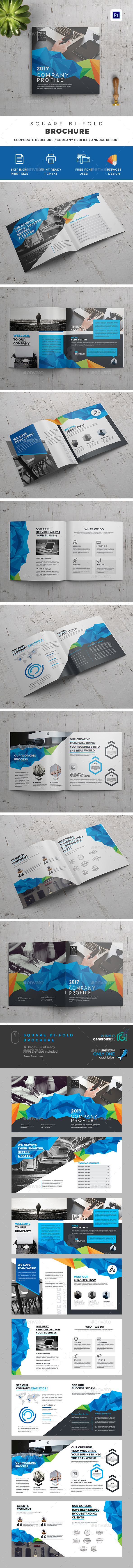 Square Bi-Fold Brochure - Corporate Brochures