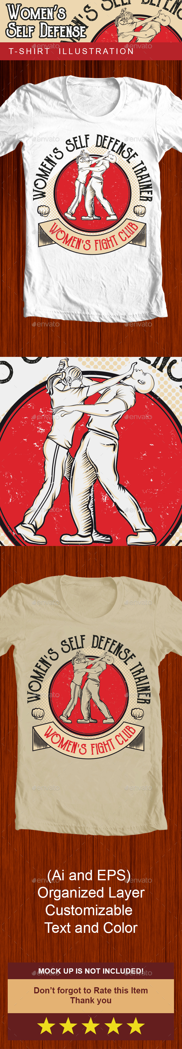 Women's self defense - Tshirt Illustration - Sports & Teams T-Shirts