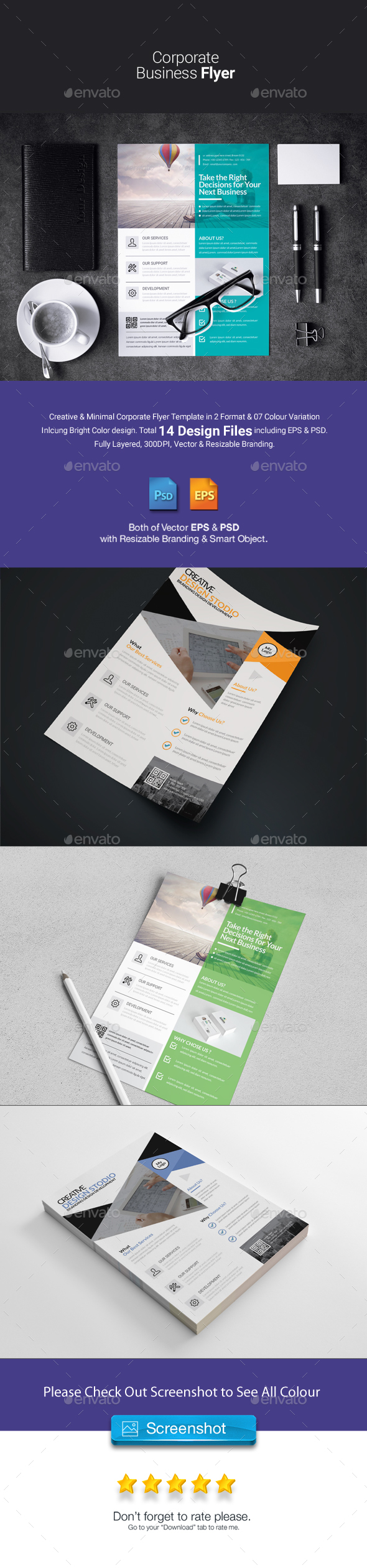 Corporate Flyer bundle 2 in 1 - Corporate Flyers