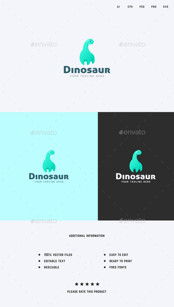 Dinosaur Logo Template - Animals Logo Templates