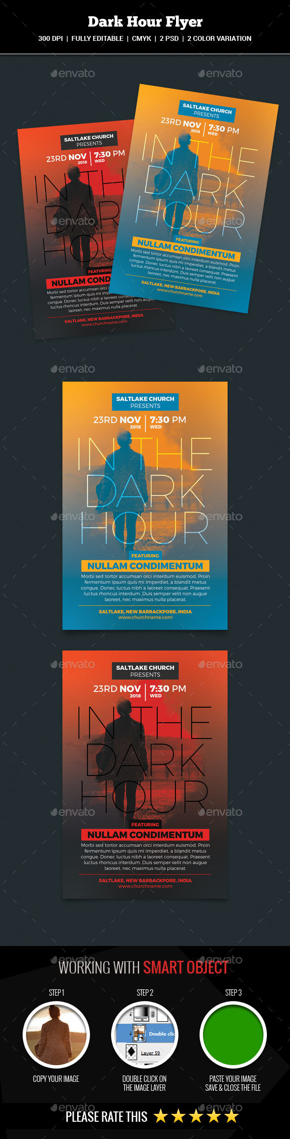 Dark Hour Church Flyer - Church Flyers