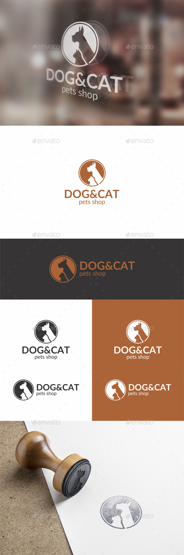 Pets Logo - Dog and Cat Logo Template