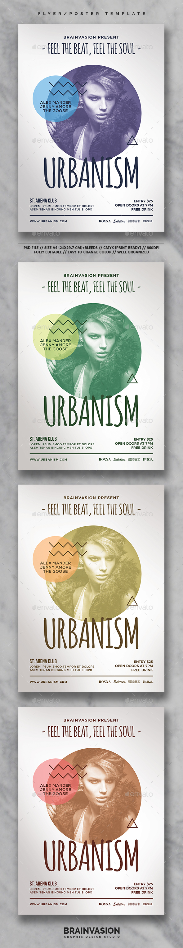 Hipster Flyer/Poster Template Vol.05 - Clubs & Parties Events