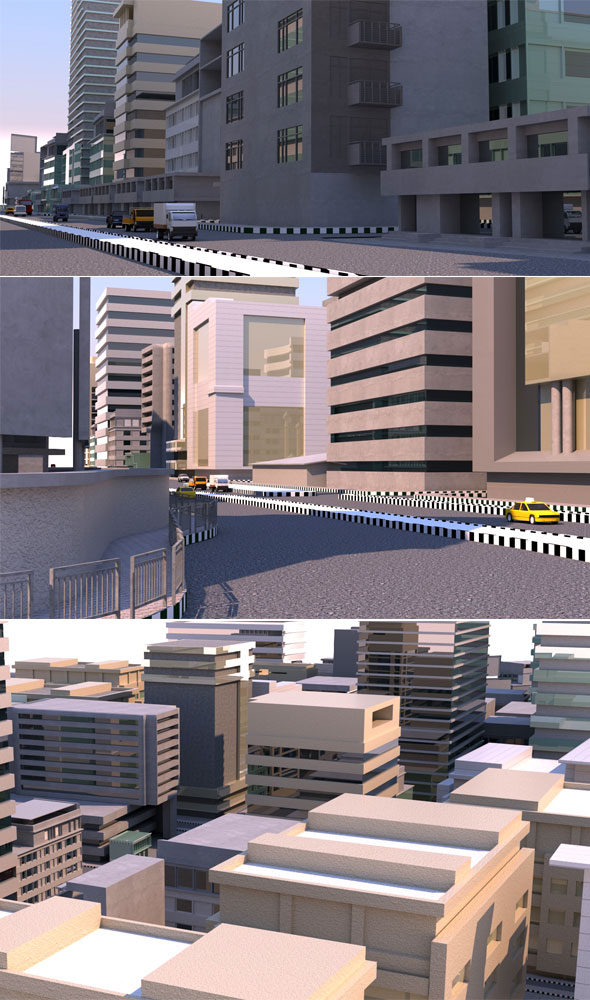 High Rise Scene Model - 3DOcean Item for Sale