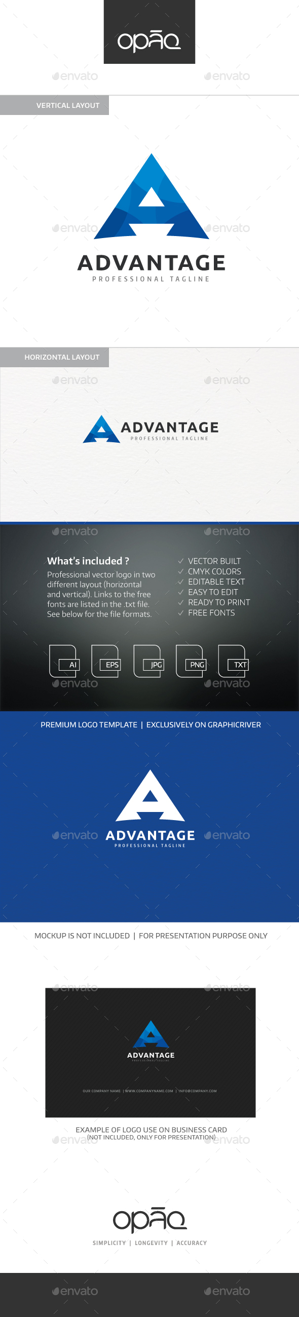 Advantage A Letter Logo - Abstract Logo Templates