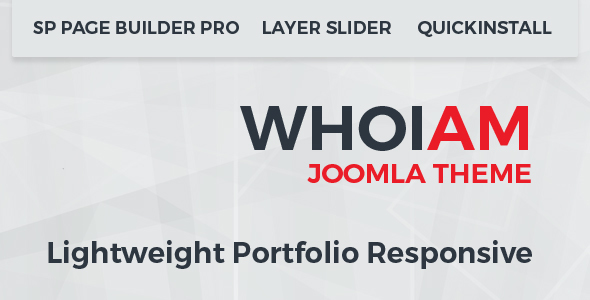 WHOIAM Lightweight Portfolio Responsive Joomla Template - Joomla CMS Themes