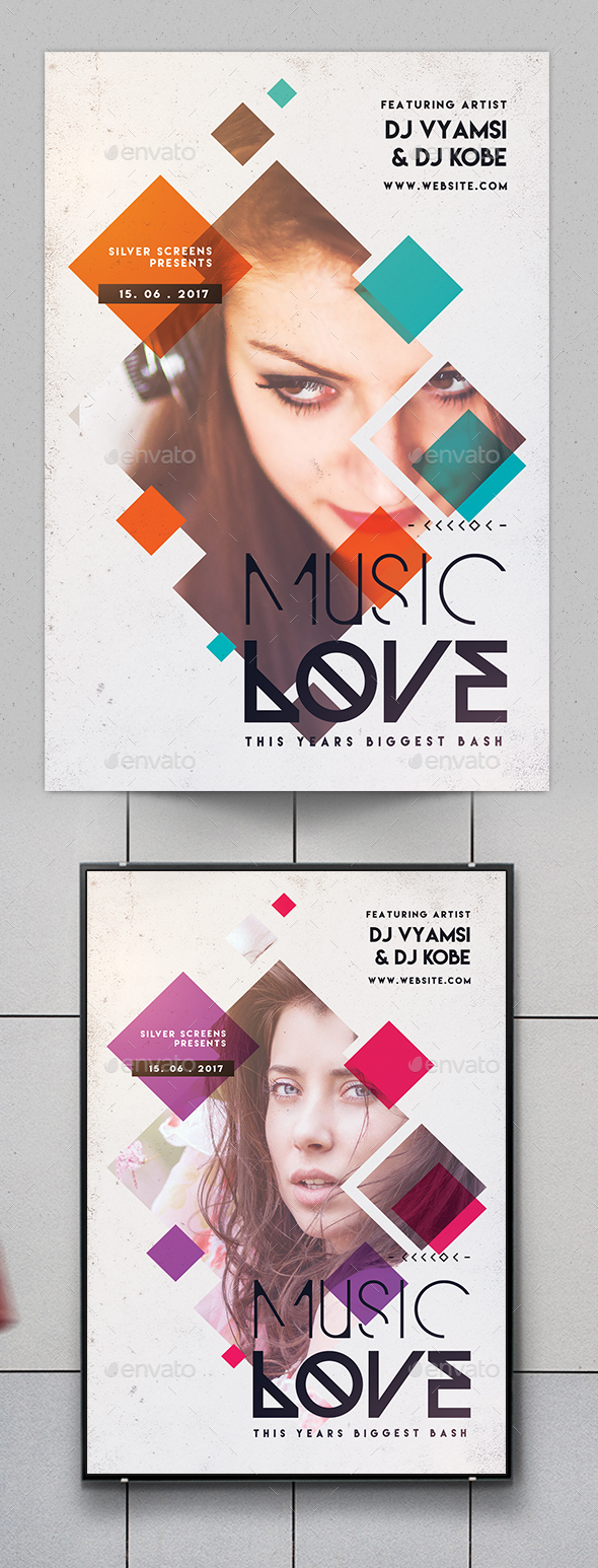 Minimal Music Love Flyer - Clubs & Parties Events