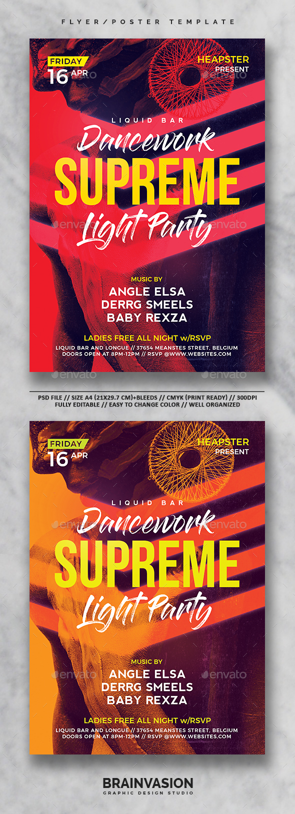 Modern Flyer/Poster Template Vol.01 - Clubs & Parties Events