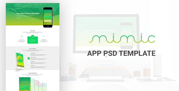Mimic App PSD - ThemeForest 19583811