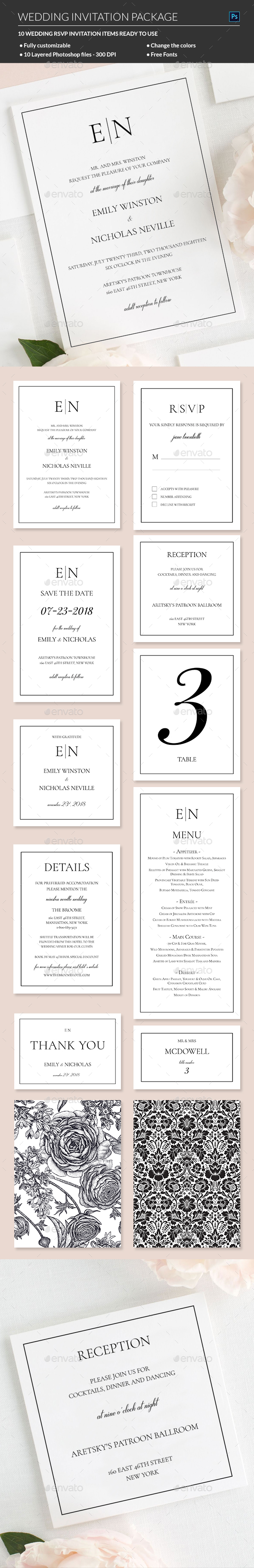 Wedding Invitation Set - Weddings Cards & Invites