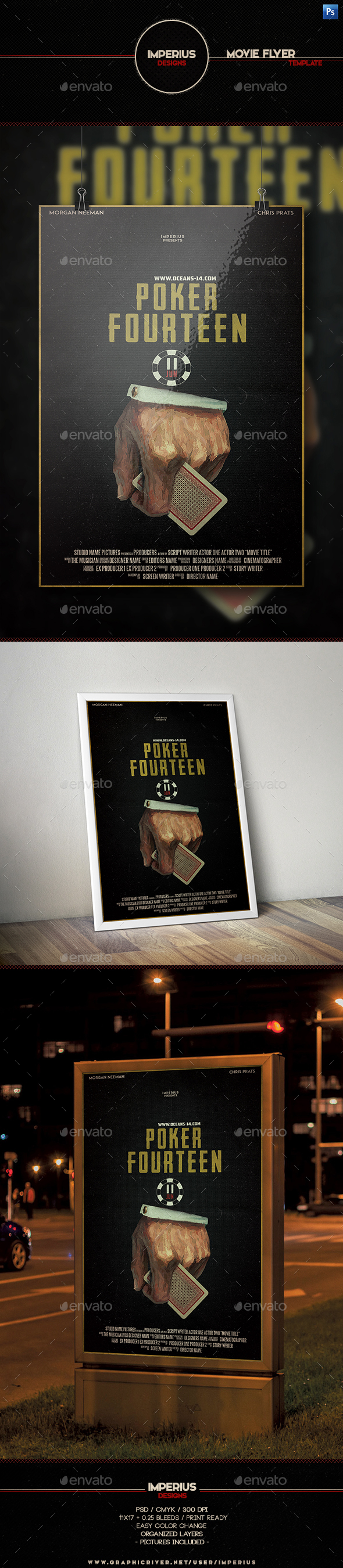 Poker Fourteen Movie Poster - Events Flyers