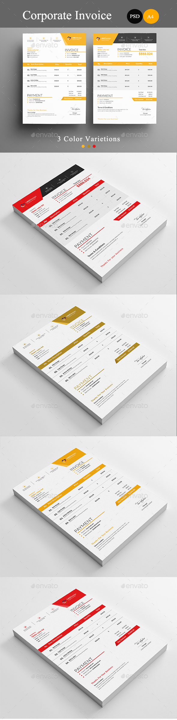Invoice - Proposals & Invoices Stationery