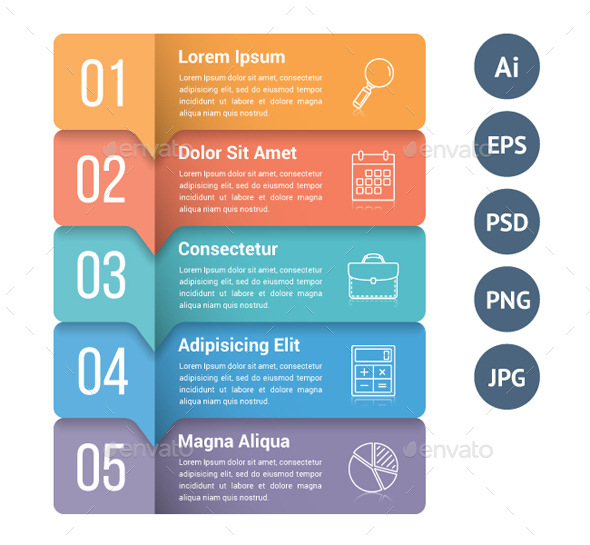 Five Steps Infographics - Infographics