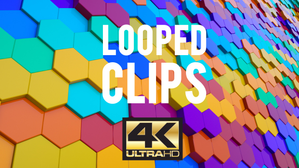 Animated Hexagon Background Looped Perspective alt