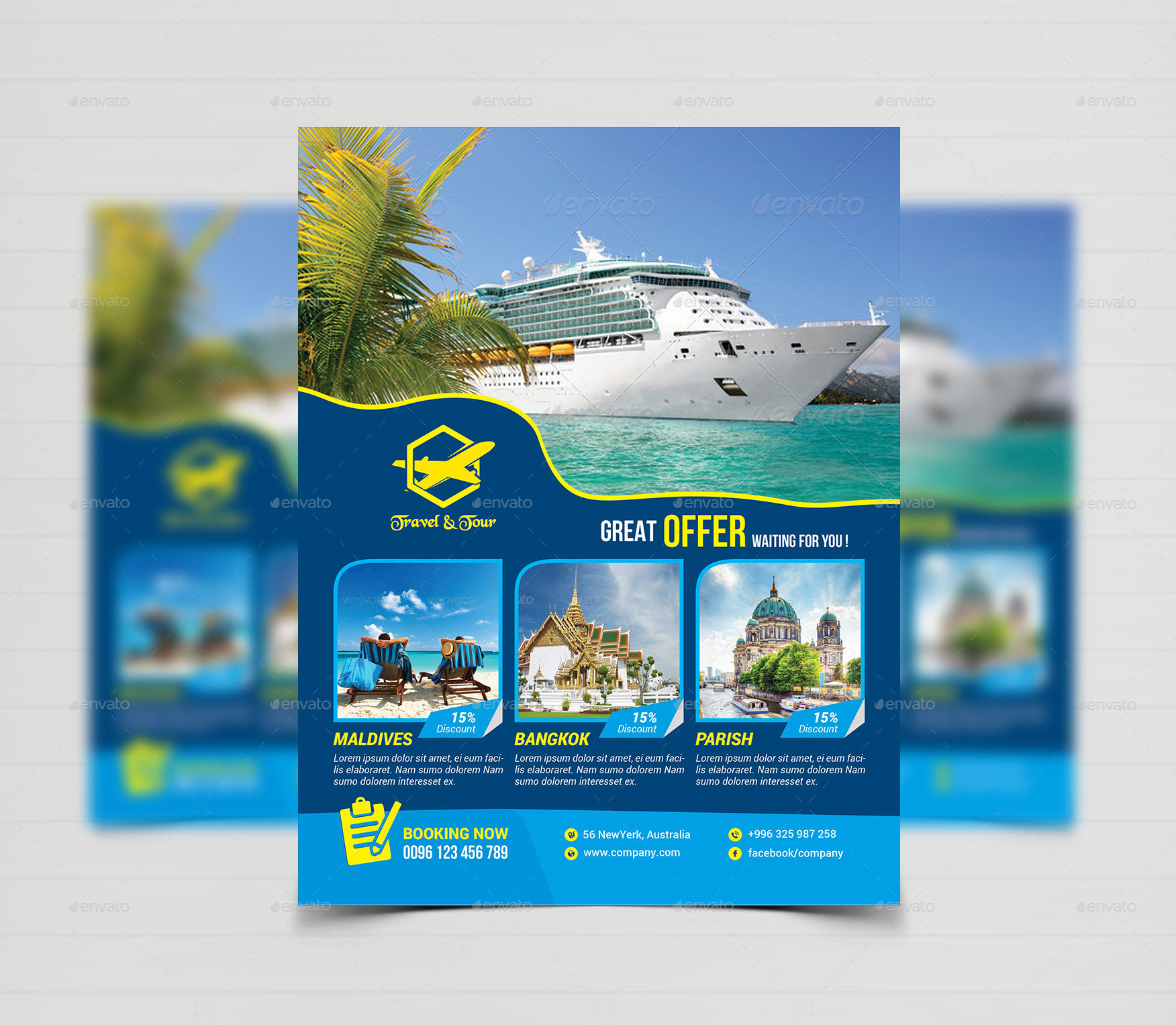 Travel Tours Flyer Templates, Print Templates | GraphicRiver