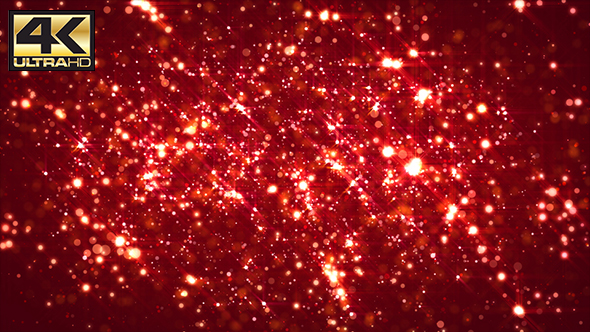 Abstract Deep Red Particles Glitter Background 4K