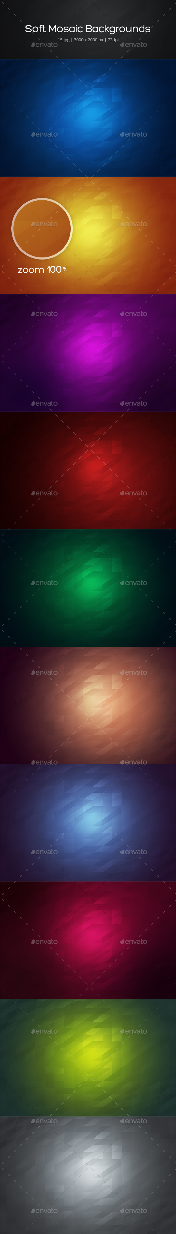 Soft Mosaic Backgrounds - Backgrounds Graphics